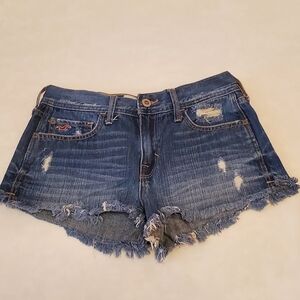 Hollister Vintage Y2K 5 Destroyed Denim Shorts